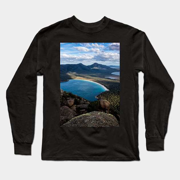 Wineglass Bay Long Sleeve T-Shirt by krepsher